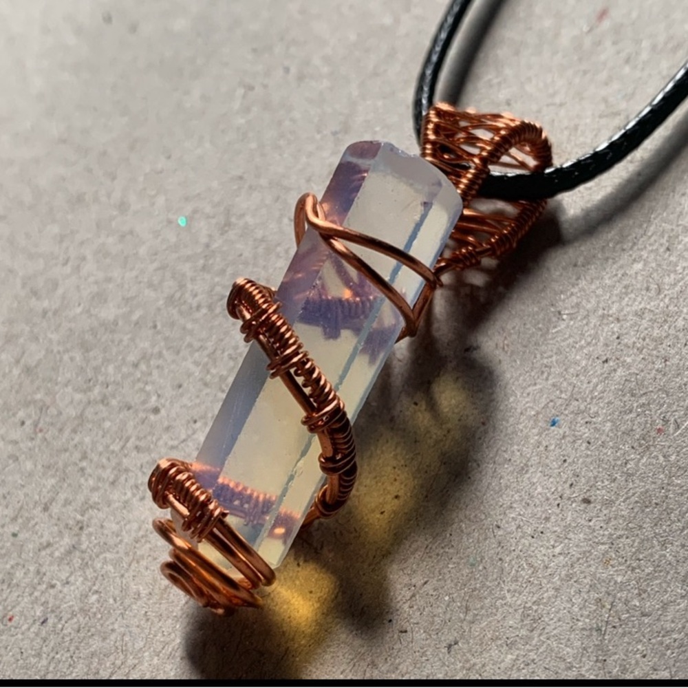 Opalite Tower Spiral Necklace